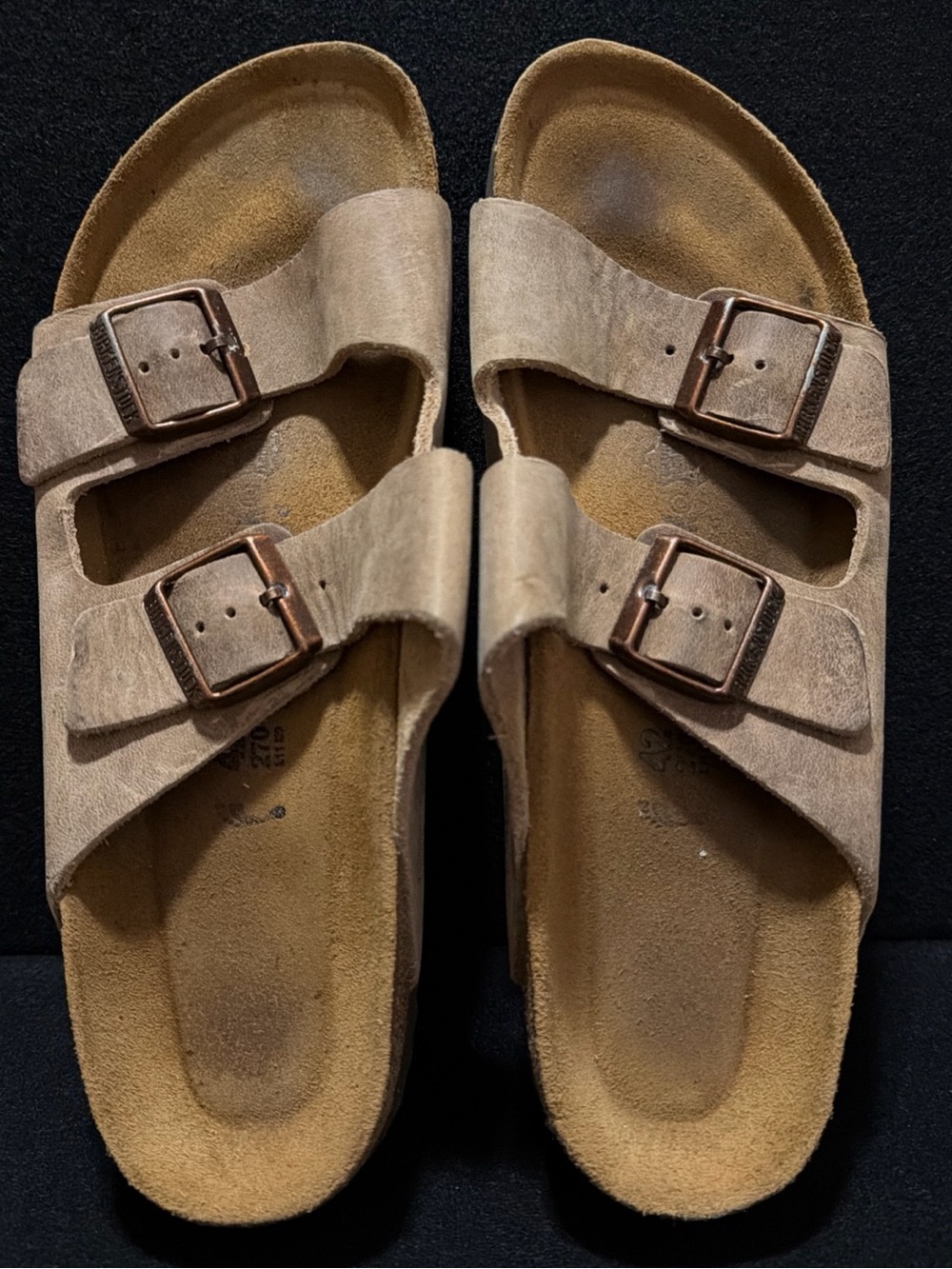 Birkenstock Arizona Soft Footbed Oiled Leather Tobacco Brown Men’s Size 9